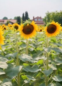 Sonnenblumen im Garten